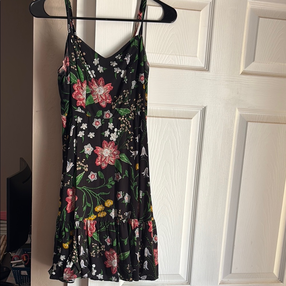 Floral Black Dress